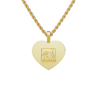 14k Yellow Gold Heart Shaped Diamond Memory Charm Pendant 0.56 Cwt.